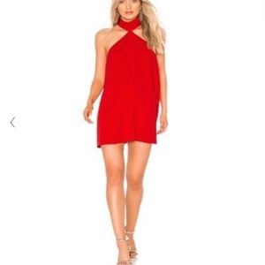 Amanda Uprichard Red Halter Mini Dress Size Small